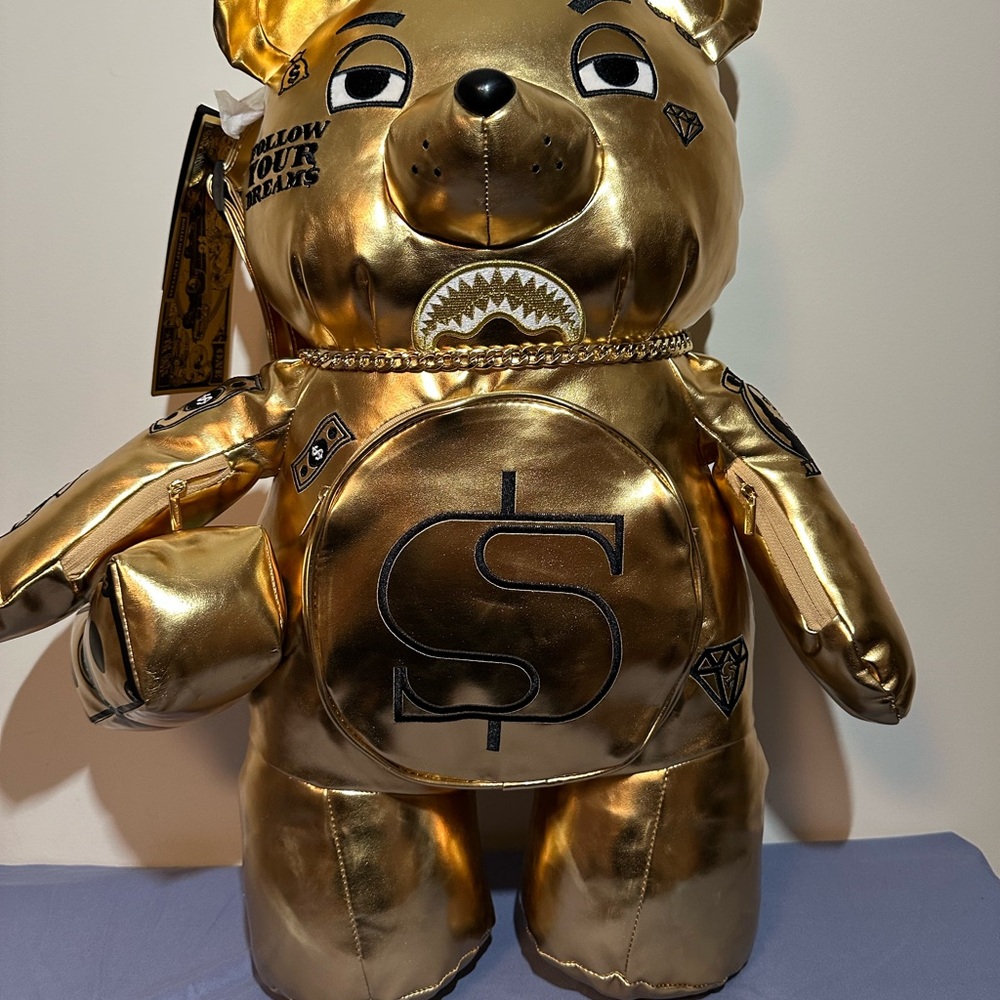 Sprayground Gold Rush Money Bear